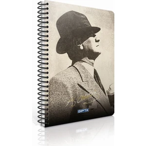 Atatürk Sp. Sert Kapak Defter A4 - 100 Yaprak Çizgili
