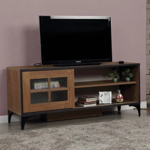 Pasific Home Revival Metal Ayaklı Sürgülü Tv Ünitesi, 125 Cm, Meşe