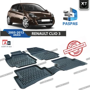 Xt Renault Clio 3 3D Havuzlu Paspas 2005-2013 Arası