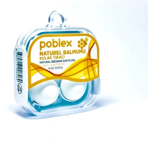 Naturel Balmumu Kulak Tıkacı 1 Çift (2 adet) Kutulu