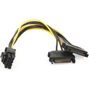 2xSata / 6+2Pin PCI-E Dönüştürücü Güç Kablosu (DK-CB-P203)