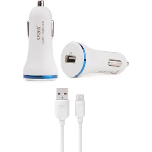 Micro Usb Kablolu & Usb Çıkışlı  2.0 A Araç Şarj Cihazı
