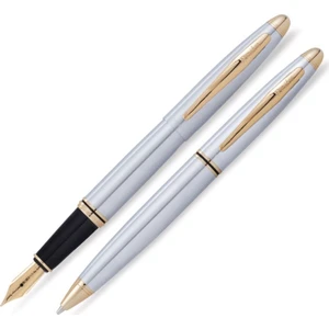 İsminize Özel Dolmakalem+Tükenmez 88 Gold Krom Set