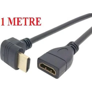 4667 Hdmi Dişi Erkek Uzatma 90 Derece Dirsek Kablosu 1 Metre