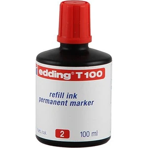 T100 Permanent Mürekkep 100 Ml Renk - Kırmızı