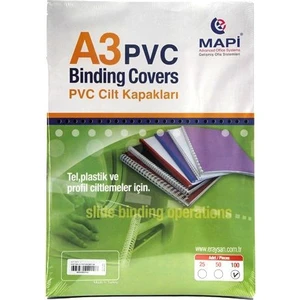 Pvc A3 160 Micron Cilt Kapagi 100'lü Renk - Mavi