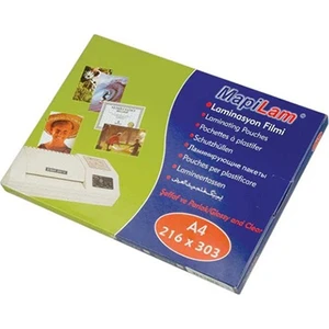 100 Micron A4 216 x 303 Mm Parlak Laminasyon Filmi 100'lü