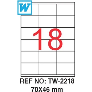 Tw-2218 70 x 46 Mm Etiket