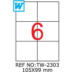 105 x 99 Mm Laser Etiket Tw-2303