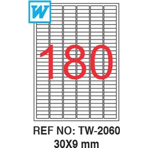30 x 9 Mm Laser Etiket Tw-2060