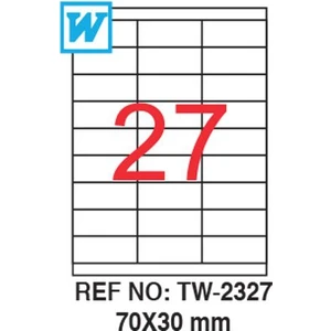 70 x 30 Mm Laser Etiket Tw-2327