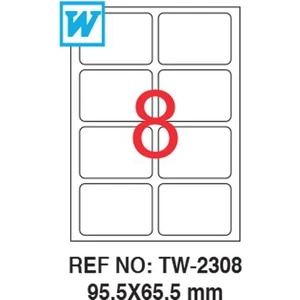 95,5 x 65,5 Mm Laser Etiket Tw-2308