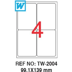 99,1 x 139 Mm Laser Etiket Tw-2004