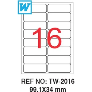 99,1 x 34 Mm Laser Etiket Tw-2016