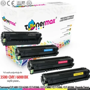 Toner Max® Samsung CLX-6260 / CLT-K506L Muadil Toneri