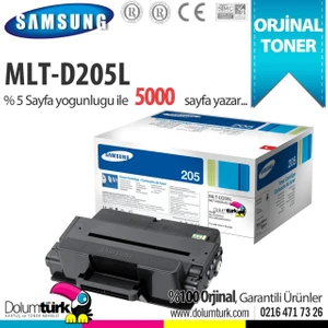 MLT-D205L / ML-3310 / ML-3312 / ML-3710 / SCX-4833 / SCX-5637 Orjinal Toner