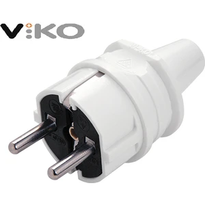 Viko Artline Topraklı Erkek Fiş Priz (Beyaz)