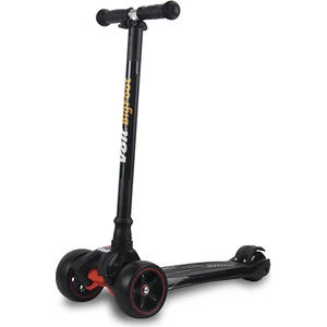 218 Işıklı Geniş 3 Teker Scooter Siyah
