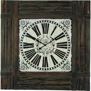 Ahşap Kare Vintage Duvar Saati