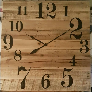Ahşap Kare Duvar Saati