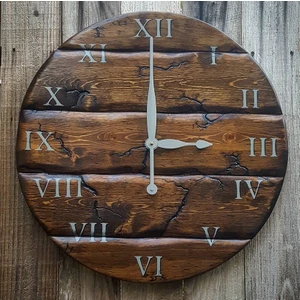 Ahşap Yuvarlak Duvar Saati