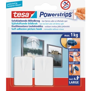 Powerstrips Çerçeve Askısı Kendinden Yapışkanlı, Çıkarılabilir, beyaz
