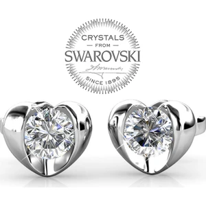 Swarovski® Taşlı Kalp Küpe (Altın Kaplama) E0289