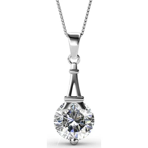 Swarovski® Tek Taşlı Kolye - (Eyfel Kulesi) (Altın Kaplama) N0458