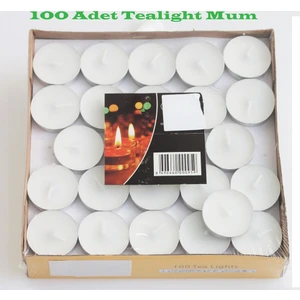 Tealight Mum Beyaz 100 Adet