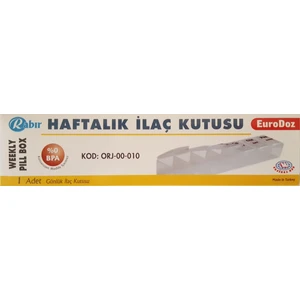 Haftalık İlaç Muhafaza Saklama Kutusu Kabı % 0 Bpa Hijyenik