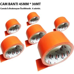 Tvet Cam Bandı 45Mm 30Mt Cam Bant 6 Lı