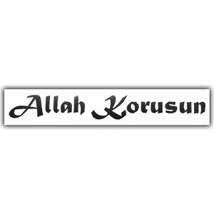 Tvet Allah Korusun Araç Yazısı (30Cm * 3,5Cm)