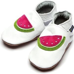 İnch Blue Hakiki Deriden Patik Watermelon White