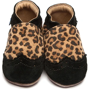 İnch Blue Hakiki Deriden Patik Brogue Leopard