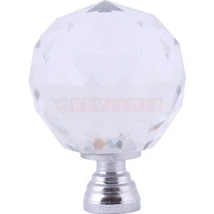 Şeffaf Krom 30 mm Küre Düğme