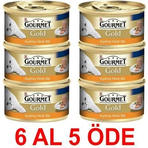 Gourmet Gold Kiyilmiş Hindili Konserve Kedi Mamasi 85 Gr (6 Al 5 Öde)