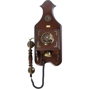Anna Bell Büro Duvar Ceviz Ahşap Telefon