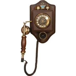 Anna Bell Küçük Duvar Ahşap Telefon