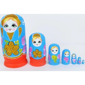 Ahşap Matruşka Bebek 7'li Set