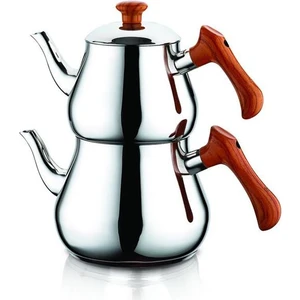 Özkent Pramit Ahşap Kulp Çaydanlık Takımı Mini