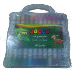 24 Renk Pastel Boya Plastik Çantalı