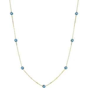 Altın Nazar Boncuklu Kolye Cm0475