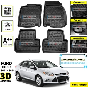 Ford Focus 3 3D Oto Paspas Seti 2011-2014
