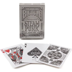 Steampunk Silver Gümüş Poker İskambil Oyun Kartı Kağıdı Destesi Koleksiyonluk Cardistry Kartları