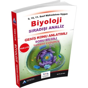 Sıradışı Analiz YGS LYS Biyoloji Tamamı Çözümlü Konu Özetli - Metin Zeybek