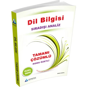 Sıradışı Analiz YGS LYS Dil Bilgisi Tamamı Çözümlü Konu Anlatımlı - Sinan Kangal
