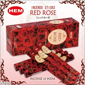 Hem Red Rose Incense Sticks - Kırmızı Gül Tütsü 20 Adet