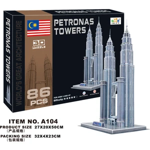 Cc Oyuncak 3D Puzzle Petronas Towers - 86 Parça