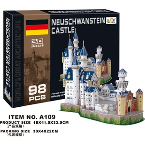 Cc Oyuncak 3D Puzzle Neuschwanstein Castle - 98 Parça