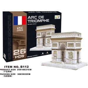 Cc Oyuncak 3D Puzzle Arc De Triomphe - 26 Parça